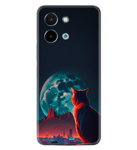 Vivo Y28 Kılıf Boutique Baskılı Resimli Dalgın Kedi Pcode -074