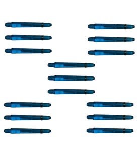 5 Set (15 Adet) 48mm Mavi Polikarbon (PC) Şeffaf Dart Şaft-Shaft