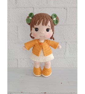 Turuncu Afra Bebek Amigurumi Organik Oyuncak