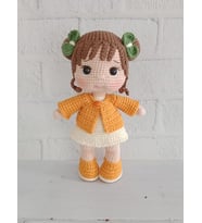 Turuncu Afra Bebek Amigurumi Organik Oyuncak