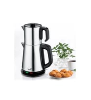 Teba THC-800 CM Elektrikli Çelik Çay Makinesi 1.8 lt Su / 0.8 lt Demlik