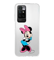 Redmi 10 2022 Uyumlu Kapak Minnie Mouse Tasarımlı Şeffaf Silikon Kılıf