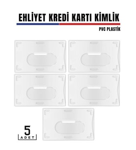 5 li Paket Ehliyet ve Kimlk Kart Koruyucu