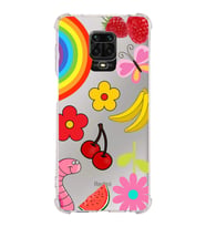 PrintiFy Xiaomi Redmi Note 9 Pro Uyumlu Water Color 5 Baskılı Şeffaf Köşe Korumalı Antişok Kılıf
