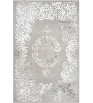 Eliana Home Baskılı, Yıkanabilir Kaymaz Taban Salon Halısı LNA0780 100x150 cm (Gri)