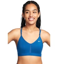Nike Dri Fit Indy V Neck Light Support Womens Bra Fuchsia Kadın Sporcu Sütyeni Mavi