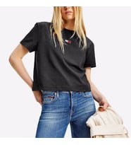 TOMMY HILFIGER KADIN T-SHIRT DW0DW10404-BDS (Siyah)