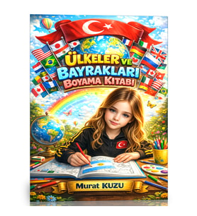 ÜLKELER ve BAYRAKLARI BOYAMA KİTABI (TÜM ÜLKELER)
