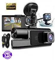 1080p Araç içi 3 Kameralı Lcd Ekranlı Gece Görüşlü , G-sensör , Geri Görüş Kamera - İç Görüş A22