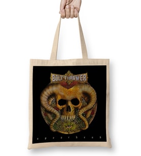 Bolt Thrower Logo 08 Bez Çanta Uzun Saplı