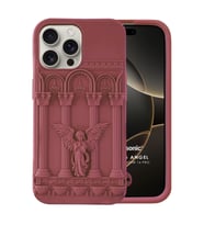 Microsonic Apple iPhone 16 Pro Kılıf Praying Angel Bordo (Bordo)