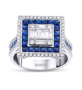 1.90 Karat Safir Pırlanta Yüzük
