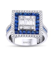 1.90 Karat Safir Pırlanta Yüzük