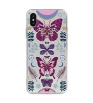 Iphone X / Xs Uyumlu Kelebek Desenli Şeffaf Telefon Kılıfı