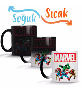 Marvel Avengers 03 Sihirli Kupa Bardak Porselen
