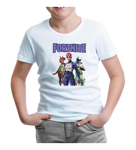 Fortnite - Maps Beyaz Çocuk Tshirt