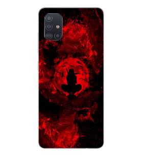 Samsung Galaxy A51 Uyumlu İtachi Uchiha Tasarımlı Şeffaf Telefon Kılıfı