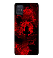 Samsung Galaxy A51 Uyumlu İtachi Uchiha Tasarımlı Şeffaf Telefon Kılıfı