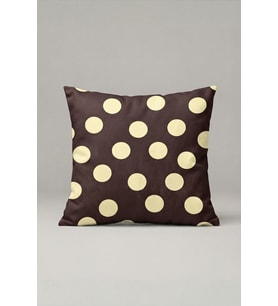 Kahverengi Krem Puantiyeli Kırlent Kılıfı 129 – Mocha Dots Tasarım 45x45 cm