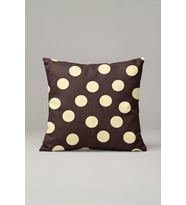 Kahverengi Krem Puantiyeli Kırlent Kılıfı 129 – Mocha Dots Tasarım 45x45 cm