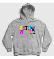 Presmono Unisex Gri Astroworld V2 Travis Scott Kapüşonlu Sweatshirt 44215tt (Gri)