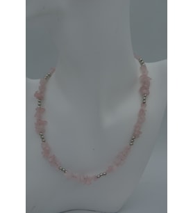 STONEAGE PEMBE KUVARS AŞK TAŞI KOLYE