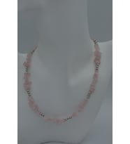 STONEAGE PEMBE KUVARS AŞK TAŞI KOLYE
