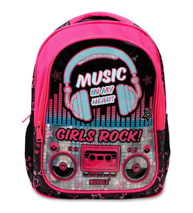 Muggle Okul Çantası Music Siyah Mu-7143