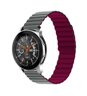 Gear S2 KRD-52 Mıknatıslı Kordon (Gri-Kırmızı)