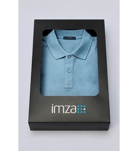 Mavi Polo Yaka Pike Kısa Kol Slim Fit Pamuklu Hediye Kutulu Tişört 1011260169