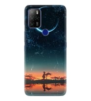 Omix X500 Kılıf Silikon Desen Ay ve Kız 1720