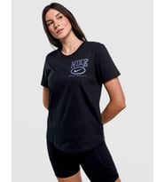 Clup Tee Pamuklu Kadın Siyah Tişört