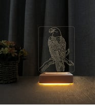 Kartal Tasarımlı Lamba Kişiye Özel İsimli 3d Led Masa Lambası Doğum Günü Hediyesi Lamba