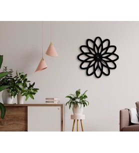 BK Home Dekoratif 45cm Ahşap Duvar Saati-49 (Beyaz)