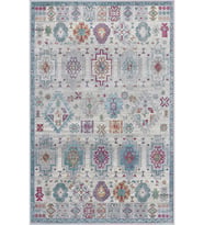 Eliana Home Baskılı, Yıkanabilir Kaymaz Taban Salon Halısı LNA1395-HT756 100x150 cm (Gri)