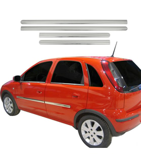 Opel Corsa C Krom Kapı Çıtası Tk 2000-2006 Paslanmaz Çelik