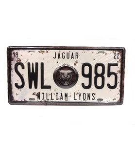 cosy home gift Retro Eskitme Jaguar Araba Metal Plaka Ev Ofis Dekor Masa Süsü