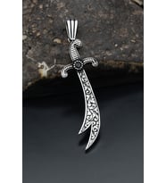 Kolye Ucu 925 Ayar Gümüş Hz. Ali ( Zülfikar Kılıcı ) Desenli 901199
