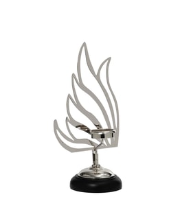 Vitale Kuğu Mumluk Silver 37 cm AK.JE0081