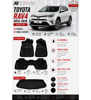 TOYOTA RAV4 2013-2018 Araca Özel 3D Paspas + 3D Bagaj Havuzu