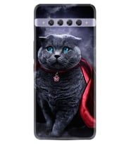 TCL 10 Plus Kılıf Silikon Desen Super Cat 1666