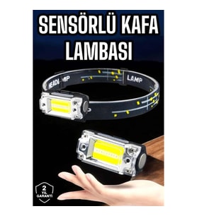 Mey İthalat® Kafa Lambası El Fenerli Kamp Lambası USB Şarjlı Esnek Lamba