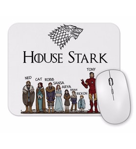 Game Of Thrones House Stark And Tony Stark Mouse Pad.jpg