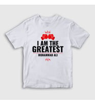 Presmono Unisex Çocuk Beyaz Greatest Muhammed Ali T-Shirt 230327tt (Beyaz)