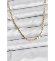 316L Çelik Zincir Gold Renk Ezme Zincir Model 45 cm Kadın Kolye