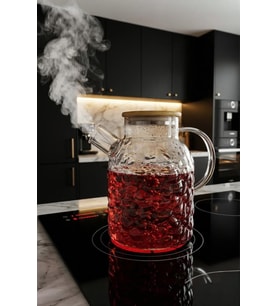 Bambum Juliet - Bambu Kapaklı Cam Demlik 1800ml