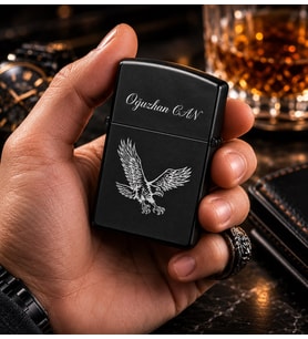 Kişiye Özel Kartal Temalı Metal Benzinli Çakmak Erkeklere Özel Premium Hediye Dolu Gönderim