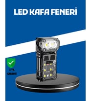 Şarjlı Led Kafa Lambası Manyetik Klipsli El Sensörlü Çok Fonksiyonlu
