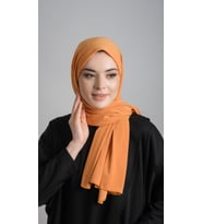 Gold Pratik Hazır Geçmeli Eşarp Sandy Kumaş Sade 1817_03