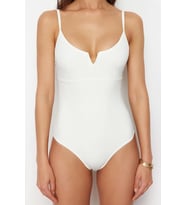 Kadın Moda Atma Kap Askılı Brazilian Yaka Kırmızı Regular Mayo